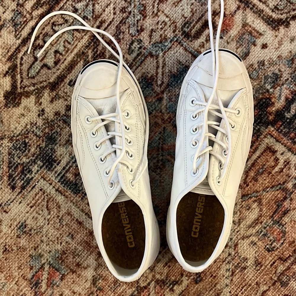 Jack Purcell Converse White Leather Tennis Shoes